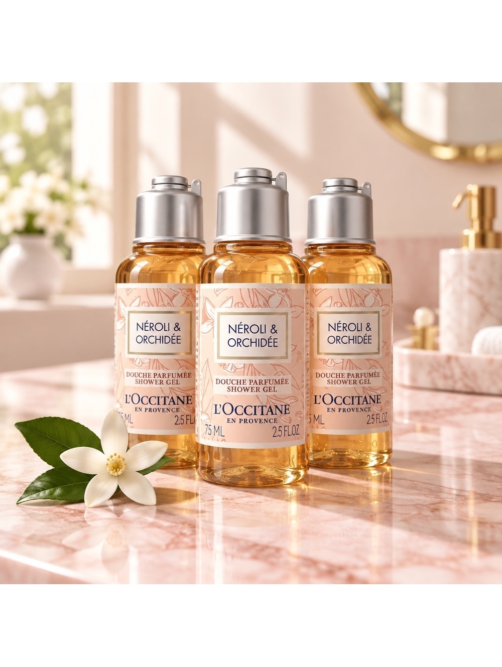 Set of 3 New L'OCCITANE Bath & Shower Gel 2.5 oz each